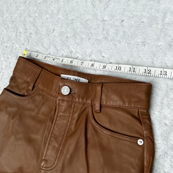 NWOT- Frame 100% Lamb Leather Bermuda Shorts - Picture 13 of 16